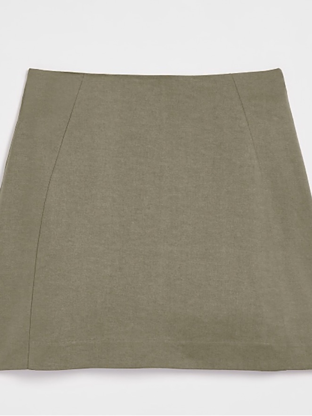 LOFT Olive A-Line Mini Skirt